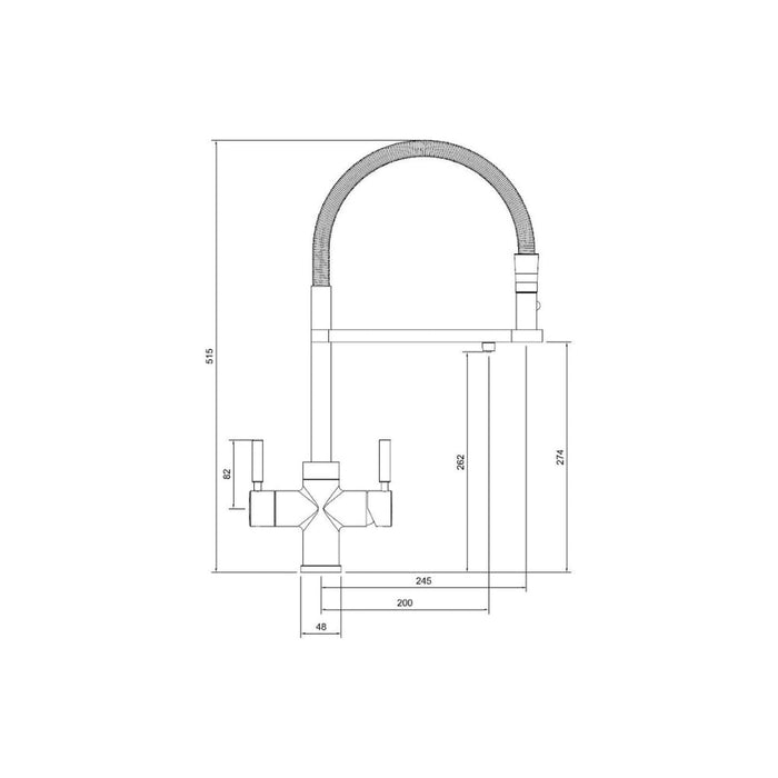 Abode 3 IN 1 Professional Monobloc Tap Image 9