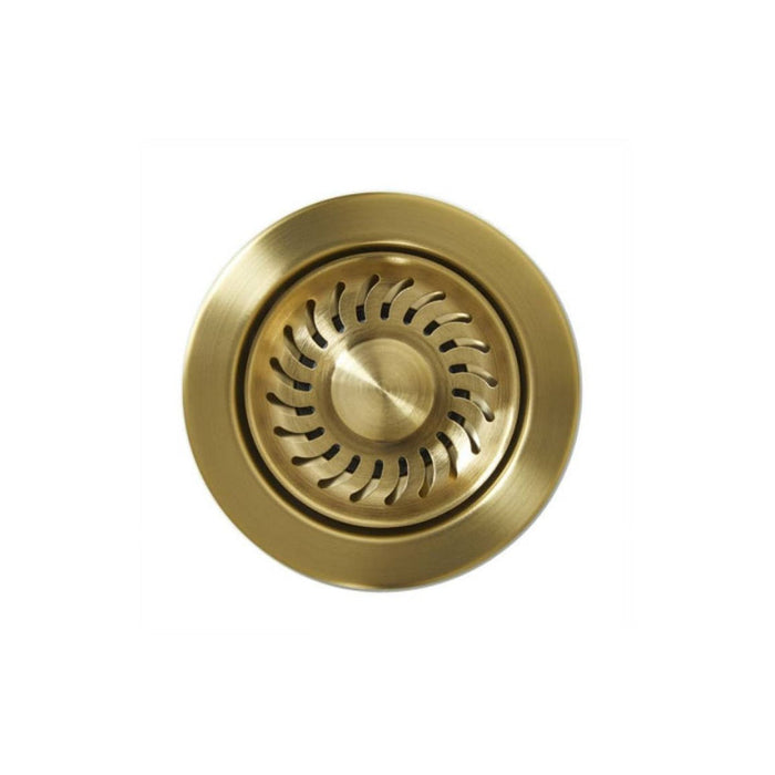 Abode 90mm Propeller Design Basket Strainer Waste - Brushed Brass Image 1