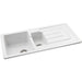 Abode Acton 1.5B & Drainer Ceramic Inset Sink - White Image 2