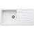 Abode Acton 1B & Drainer Ceramic Inset Sink - White Image 1