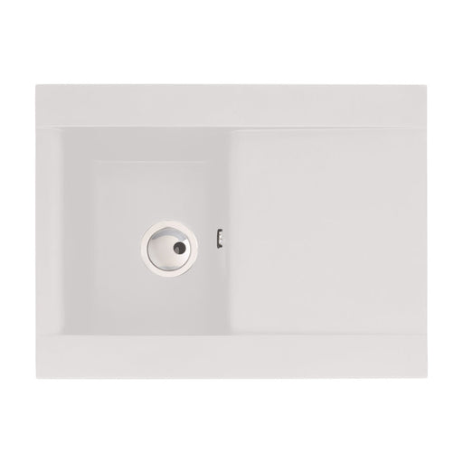 Abode Aspekt 1B & Drainer Granite Inset Sink - White Image 1