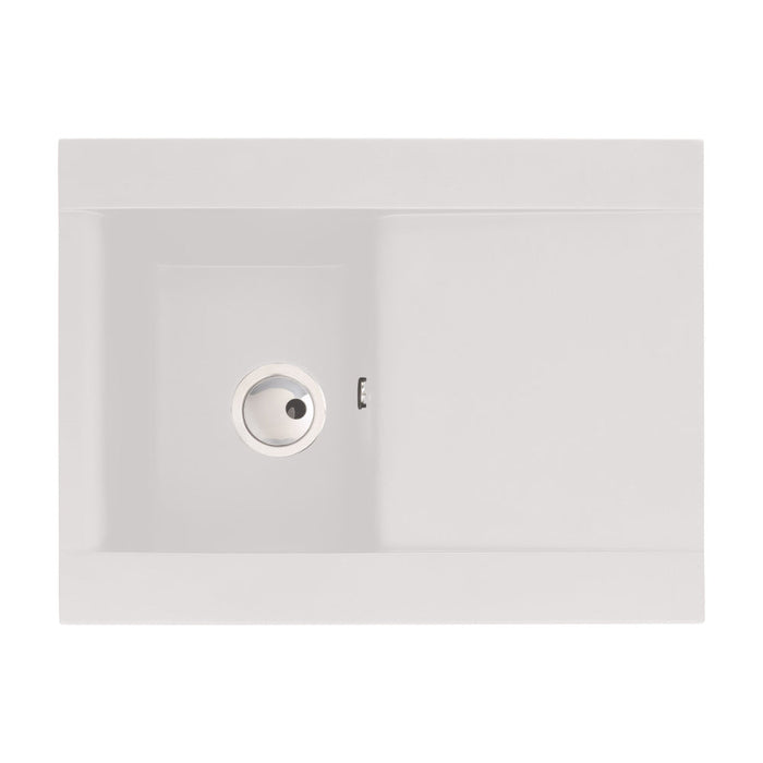 Abode Aspekt 1B & Drainer Granite Inset Sink - White Image 1