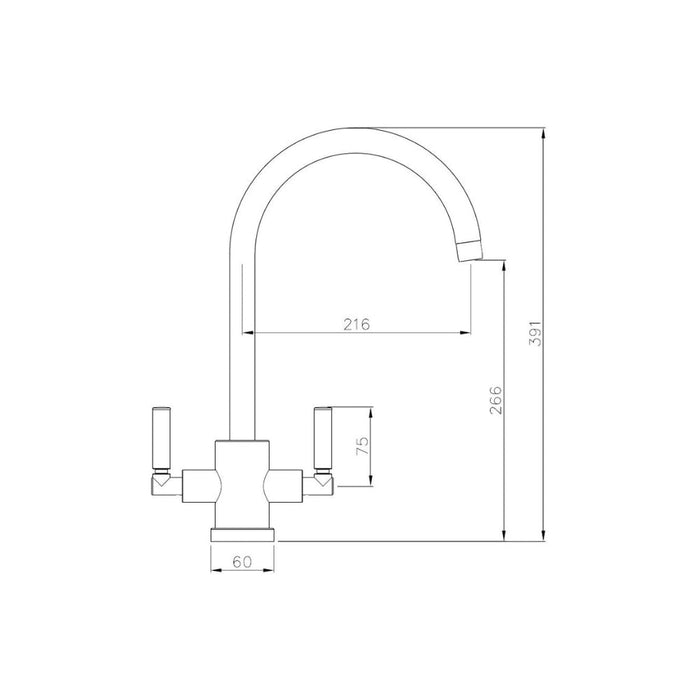 Abode Atlas Monobloc Mixer Tap Image 3