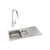 Abode Connekt 1.5B Inset St/Steel Sink Tap Pack