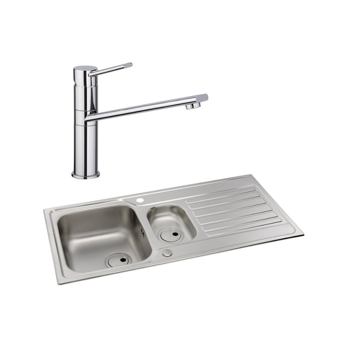 Abode Connekt 1.5B Inset St/Steel Sink Tap Pack