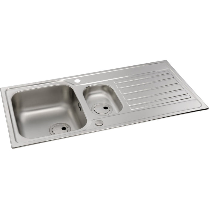 Abode Connekt 1.5B Inset St/Steel Sink Tap Pack Image 3