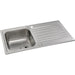 Abode Connekt 1B & Drainer Inset Sink - St/Steel Image 2