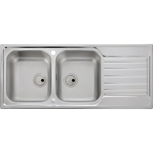 Abode Connekt 2B & Drainer Inset Sink - St/Steel Image 1