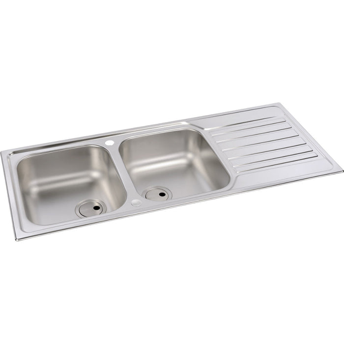 Abode Connekt 2B & Drainer Inset Sink - St/Steel Image 2
