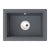 Abode Denton Compact 1B Undermount Sink - Grey Metallic Image 1