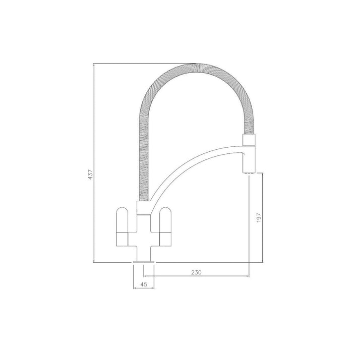 Abode Genio Monobloc Semi-Professional Mixer Tap Image 4