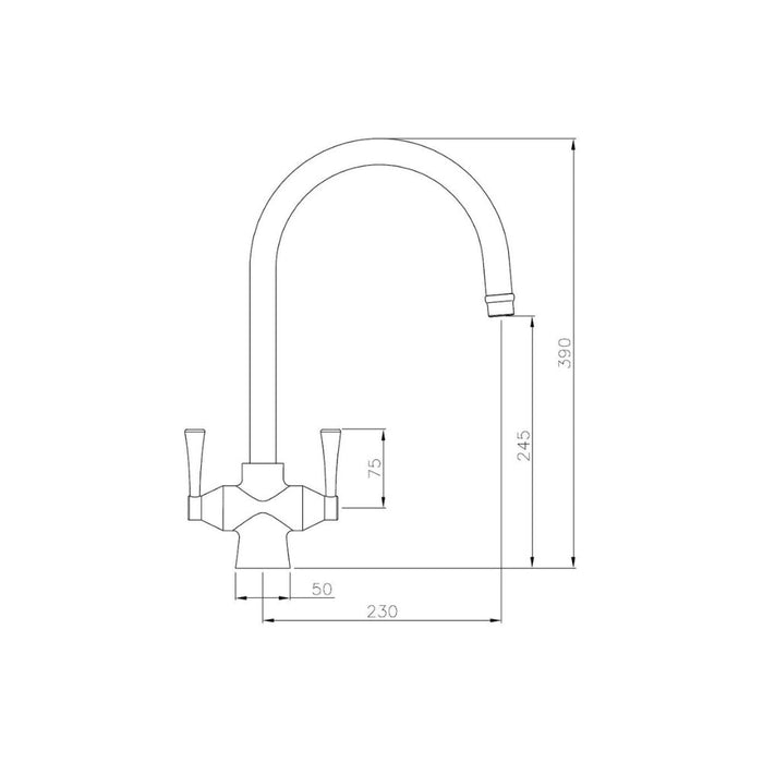 Abode Gosford Monobloc Aquifier Mixer Tap Image 4