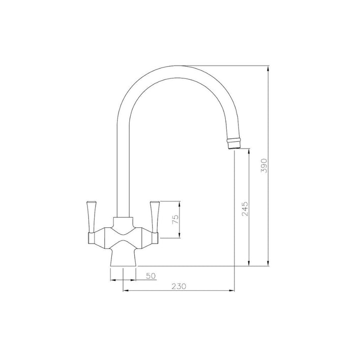 Abode Gosford Monobloc Mixer Tap Image 3