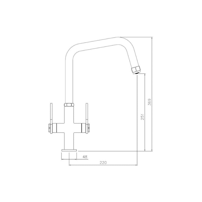 Abode Hex Monobloc Mixer Tap Image 4