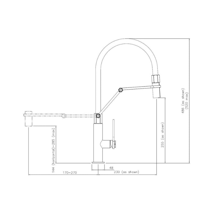 Abode Hex Professional Mixer Tap - Brushed Nickel Image 3