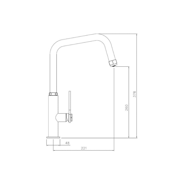 Abode Hex Single Lever Mixer Tap Image 2