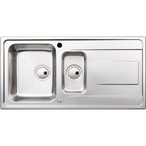 Abode Ixis 1.5B & Drainer Inset Sink - St/Steel Image 1