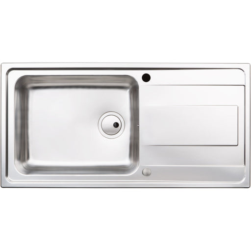 Abode Ixis 1B & Drainer Inset Sink - St/Steel Image 1