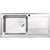 Abode Ixis 1B & Drainer Inset Sink - St/Steel Image 1