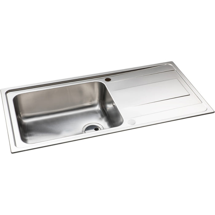 Abode Ixis 1B & Drainer Inset Sink - St/Steel Image 2