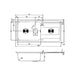 Abode Ixis 1B & Drainer Inset Sink - St/Steel Image 3