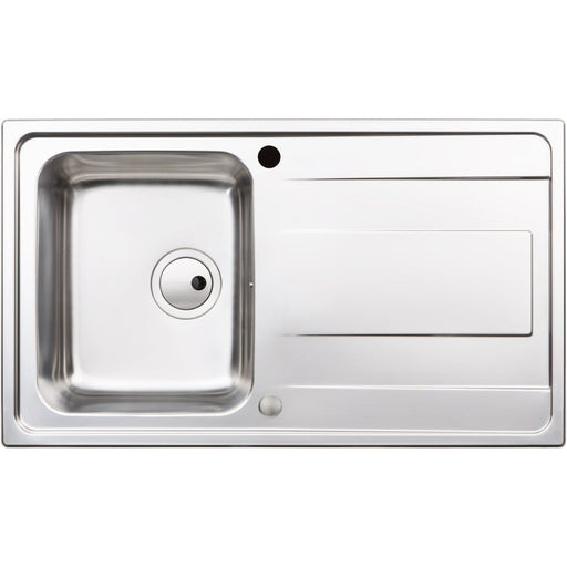 Abode Ixis Compact 1B & Drainer Inset Sink - St/Steel Image 1