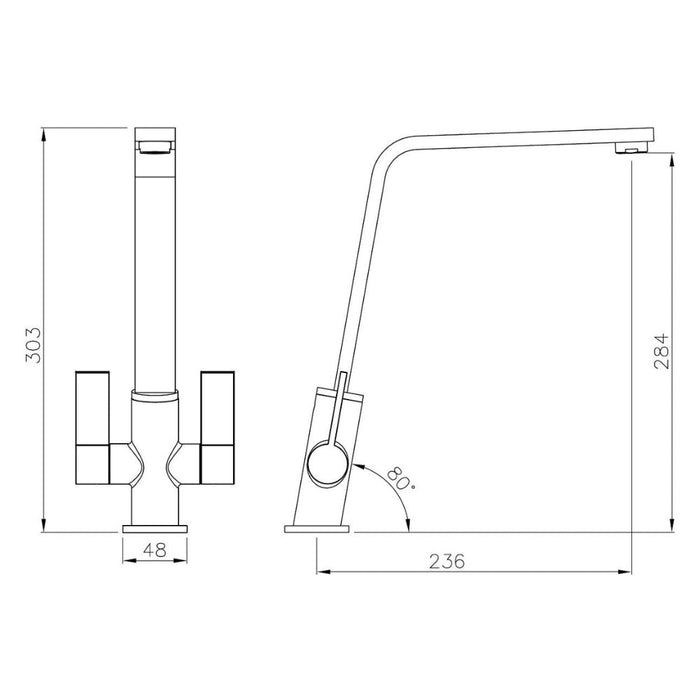 Abode Linear Flair Monobloc Mixer Tap Image 6