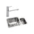 Abode Matrix 1.5B Undermount St/Steel Sink Tap Pack