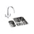 Abode Matrix 1.5B Undermount St/Steel Sink Tap Pack