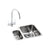 Abode Matrix 1.5B Undermount St/Steel Sink Tap Pack