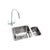 Abode Matrix 1.5B Undermount St/Steel Sink Tap Pack Image 20