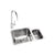 Abode Matrix 1.5B Undermount St/Steel Sink Tap Pack Image 25