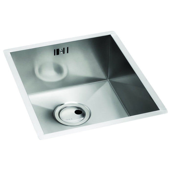 Abode Matrix R0 340mm Square 1B Undermount Sink - St/Steel Image 2