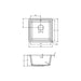 Abode Matrix Sq GR15 1B Granite Inset/Undermount Sink Image 3
