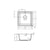 Abode Matrix Sq GR15 1B Granite Inset/Undermount Sink Image 3