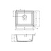 Abode Matrix Sq GR15 Large 1B Granite Inset/Undermount Sink Image 3