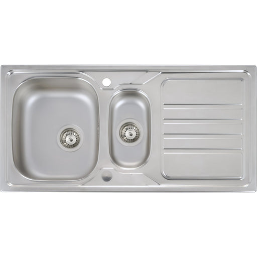 Abode Mikro 1.5B & Drainer Inset Sink (Boxed inc. wastes) - St/Steel Image 1