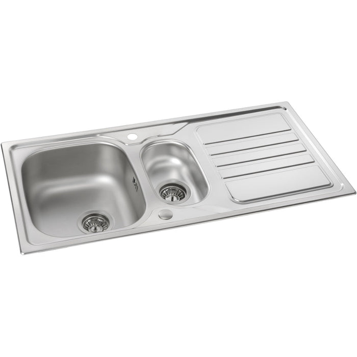 Abode Mikro 1.5B & Drainer Inset Sink (Boxed inc. wastes) - St/Steel Image 2