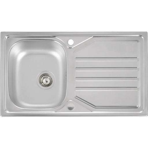 Abode Mikro 1B & Drainer Inset Sink (Boxed inc. waste) - St/Steel Image 1