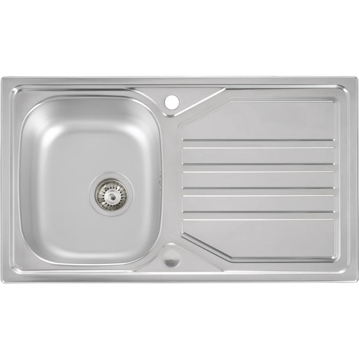 Abode Mikro 1B & Drainer Inset Sink (Boxed inc. waste) - St/Steel Image 1
