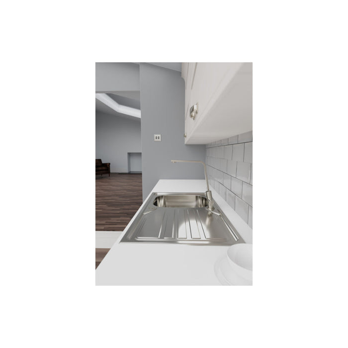 Abode Mikro 1B & Drainer Inset Sink (Boxed inc. waste) - St/Steel Image 3