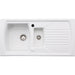 Abode Milford 1.5B & Drainer Ceramic Inset Sink - White Image 1