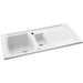 Abode Milford 1.5B & Drainer Ceramic Inset Sink - White Image 2
