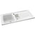 Abode Milford 1.5B & Drainer Ceramic Inset Sink - White Image 2