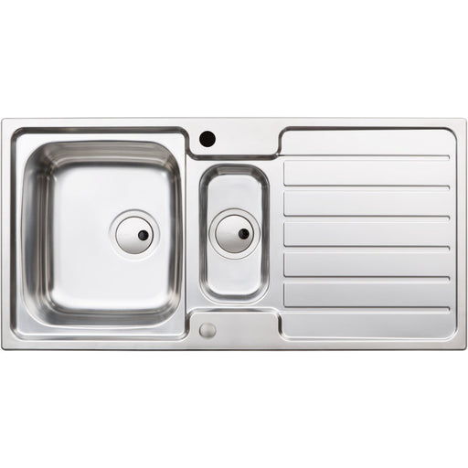 Abode Neron 1.5B & Drainer Inset Sink - St/Steel Image 1