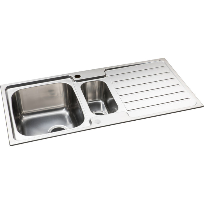 Abode Neron 1.5B & Drainer Inset Sink - St/Steel Image 2