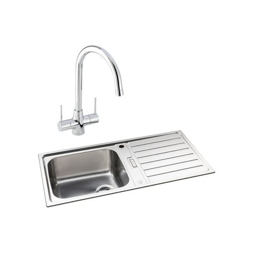 Abode Neron 1B Inset St/Steel Sink Tap Pack Image 1