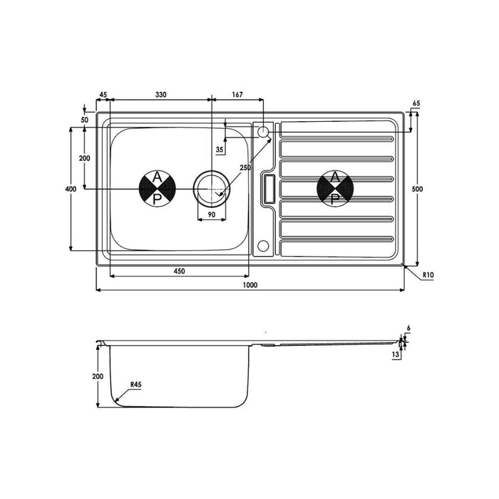 Abode Neron 1B Inset St/Steel Sink Tap Pack Image 7