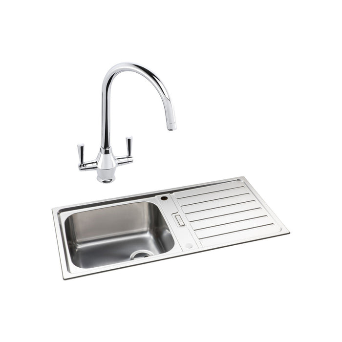 Abode Neron 1B Inset St/Steel Sink Tap Pack Image 9