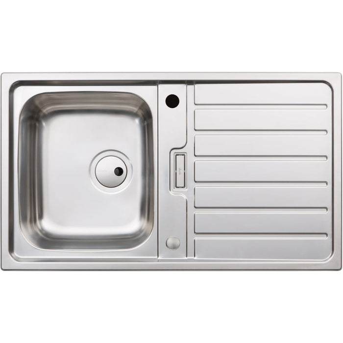 Abode Neron Compact 1B & Drainer Inset Sink - St/Steel Image 1